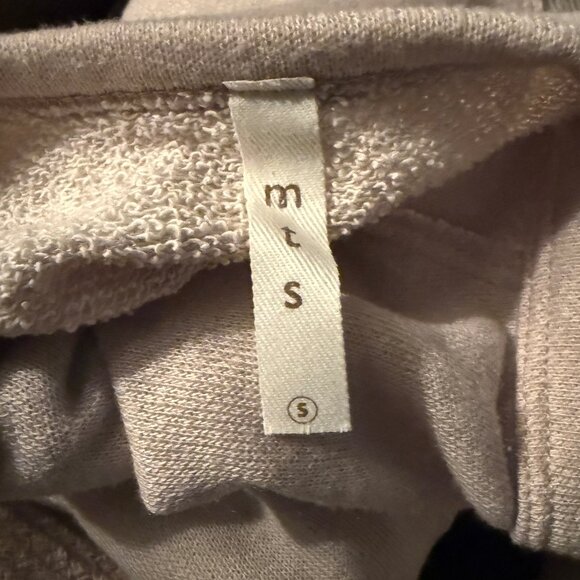 mts Oversized French Terry V-nectK Long Sleeve Layered Look Top Comfy: Sz 8 - Picture 4 of 8